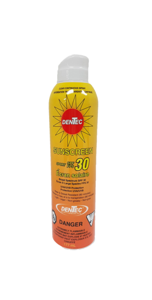 Dentec spray sunscreen, 30 SPF, 177ml