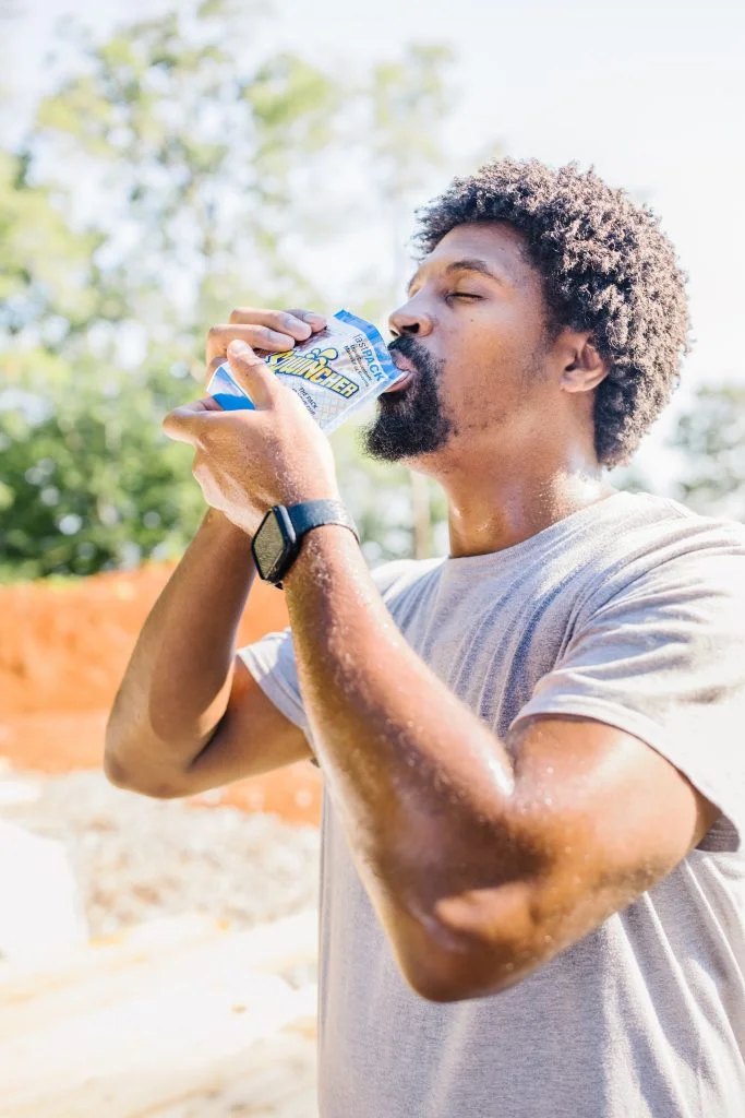 Man Enjoying Hydration Solution