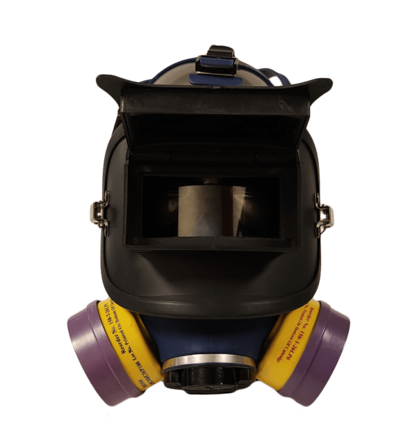 COMFORT-AIR® SERIES 130M FULL FACEPIECE ASSEMBLY - WITH OV/AG/P100 CARTRIDGES & WELDING SHIELD ADAPTER - Image 2