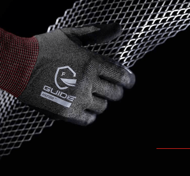 guide glove holding mesh