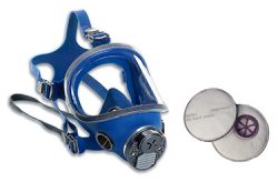 Series 130M full-face respirator with Diskit P100/OV filters