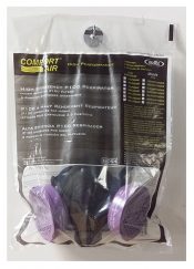 Comfort-Air Series 400 - Reusable Respirator with P100 filters in a display bag.